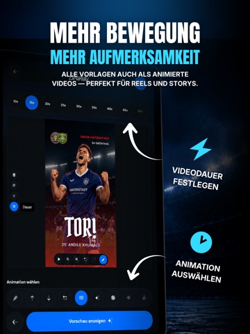 Brandu - Fußball Reels & Posts iPad screenshot