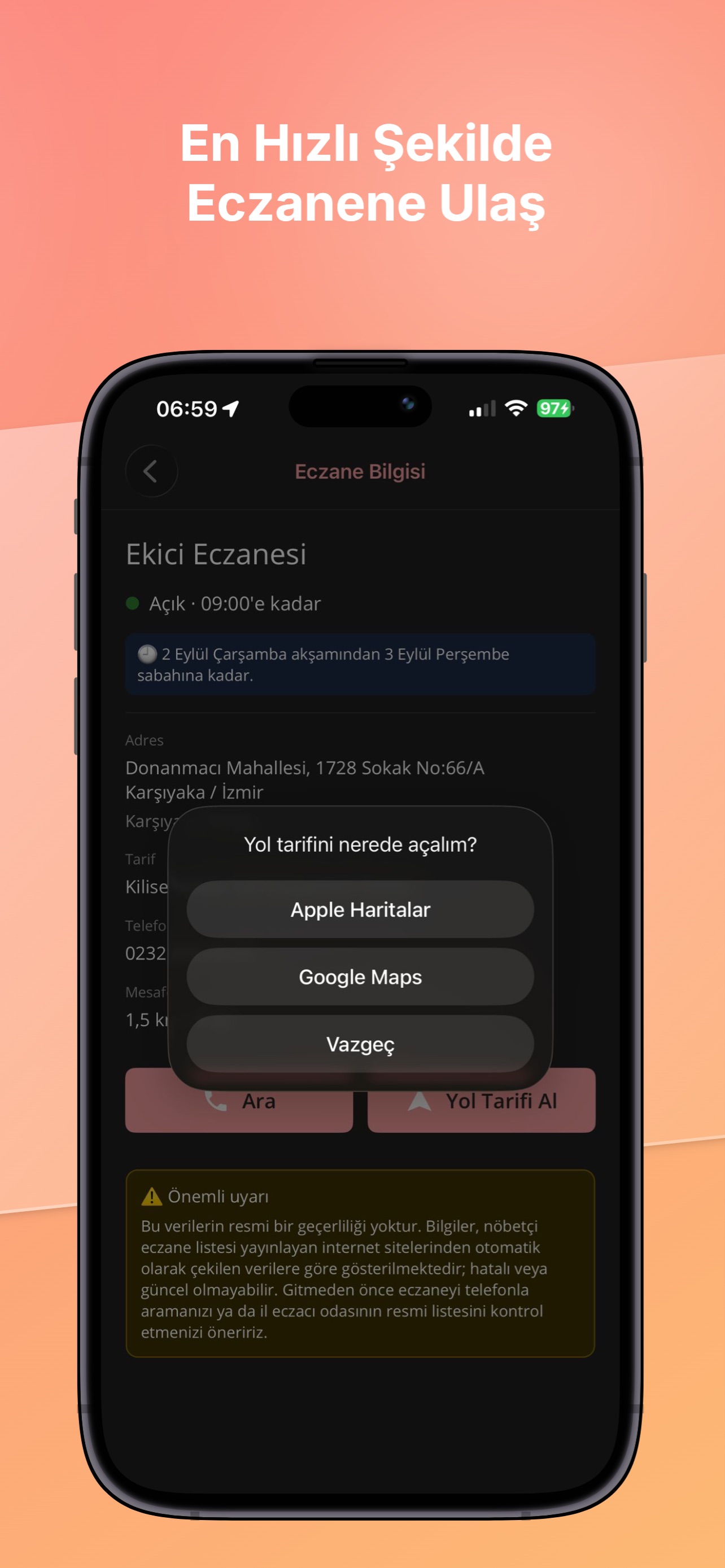 Screenshot 3 of Nöbetçi Eczane Bulucu TR