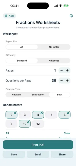 Fractions Worksheets screenshot 3