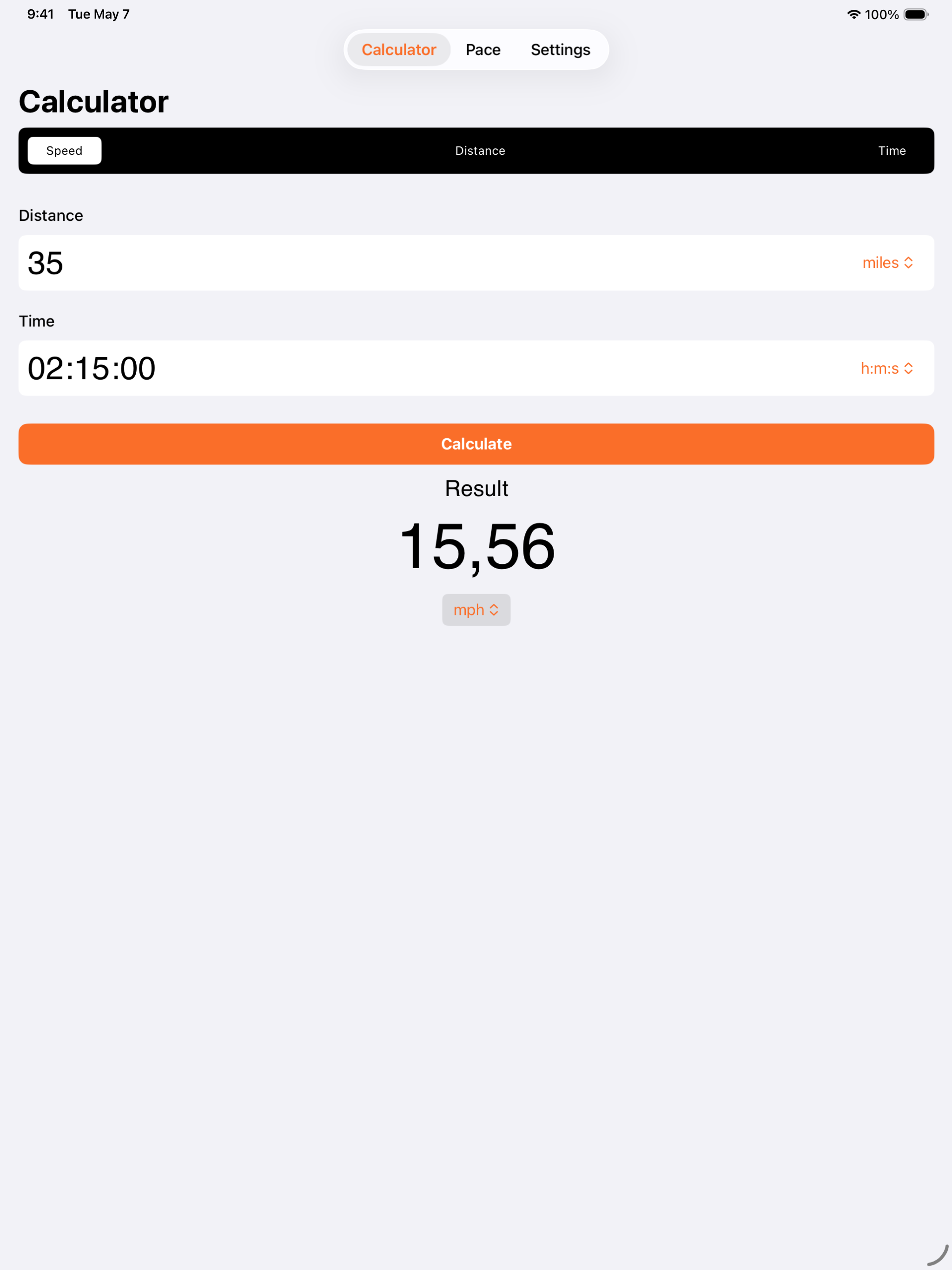 Calculator Speed Distance Time