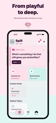 Spill: Conversation Card Game iPhone screenshot