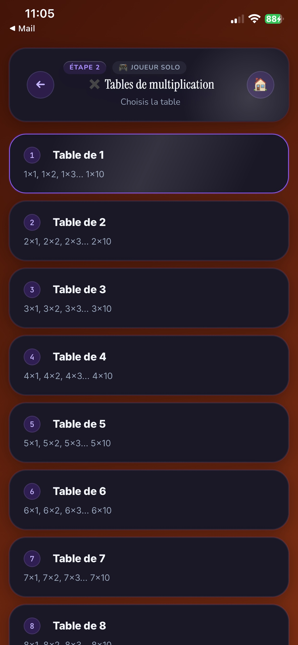 Calcul Mental Challenge