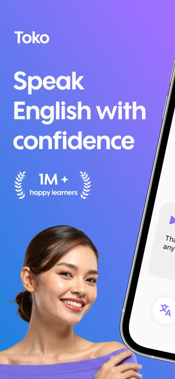 Screenshot #1 pour Toko: AI English Tutor