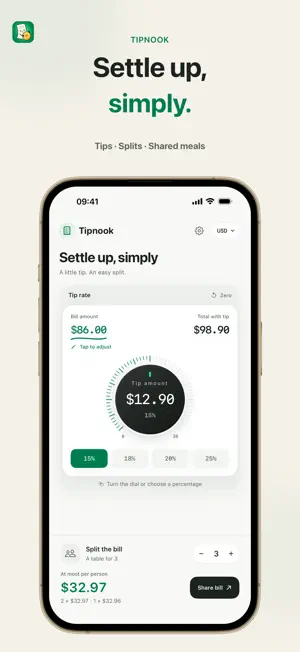Tipnook screenshot 1