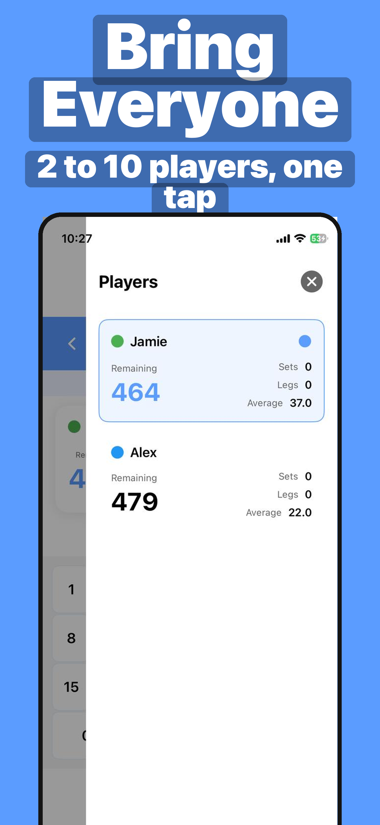 Darts Scorekeeper, Scoreboard screenshot 4