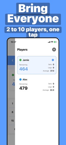 Darts Scorekeeper, Scoreboard iPhone screenshot