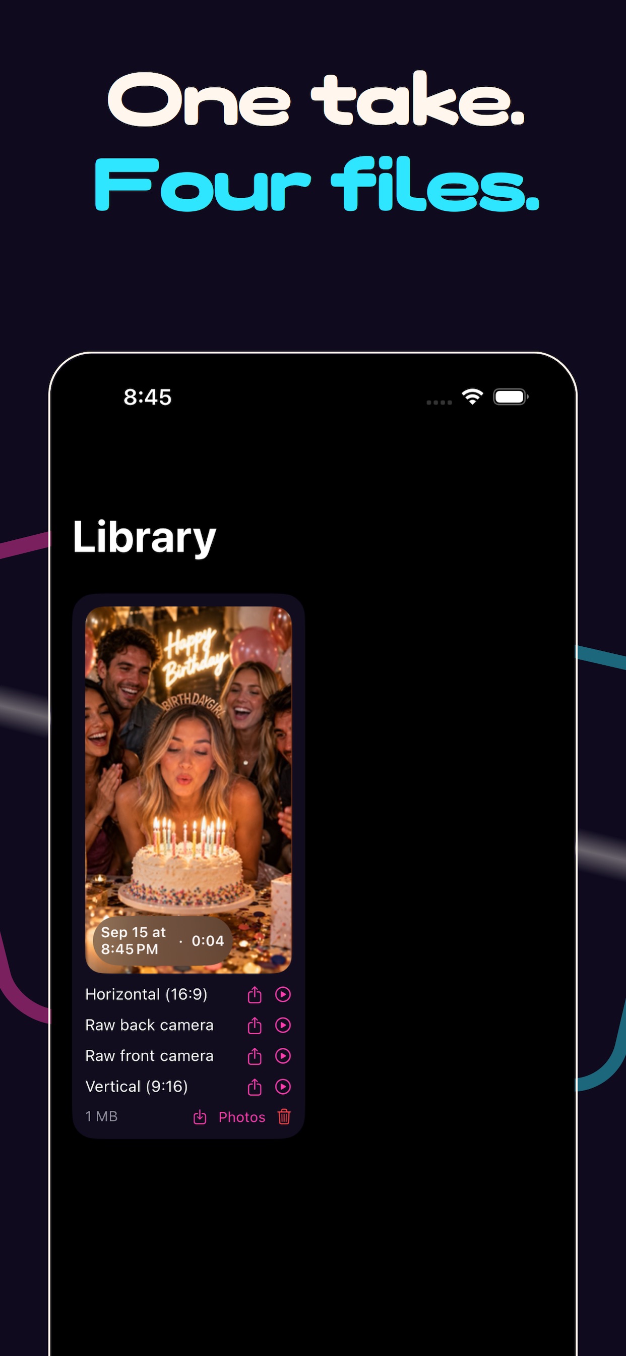 Screenshot 4 of TwinPost Cam: Dual Camera Vid