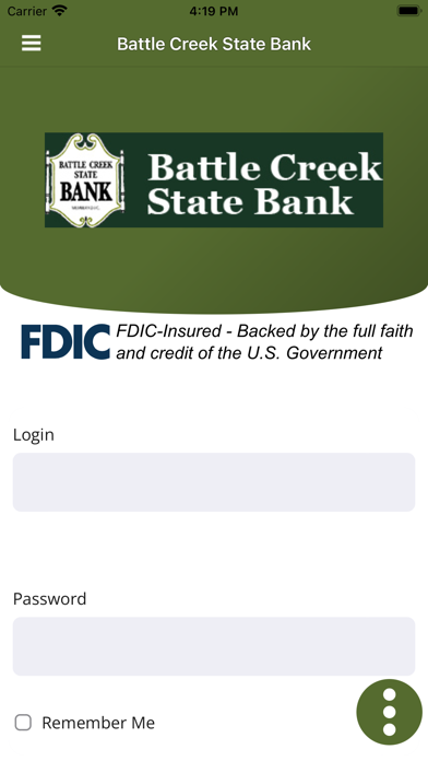 Battle Creek State Bank Screenshot