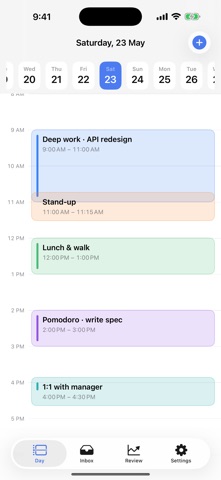Blockday — Time-Block Planner Screenshot 1 of 4
