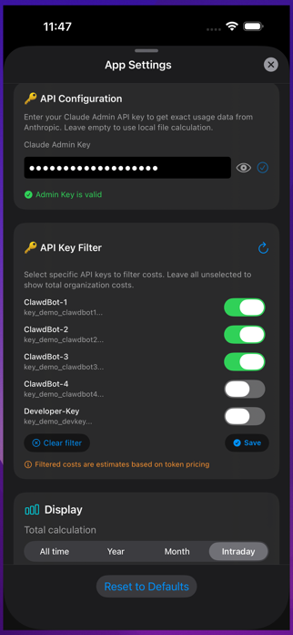 AI Token Usage Tracker Screenshot 6 of 7