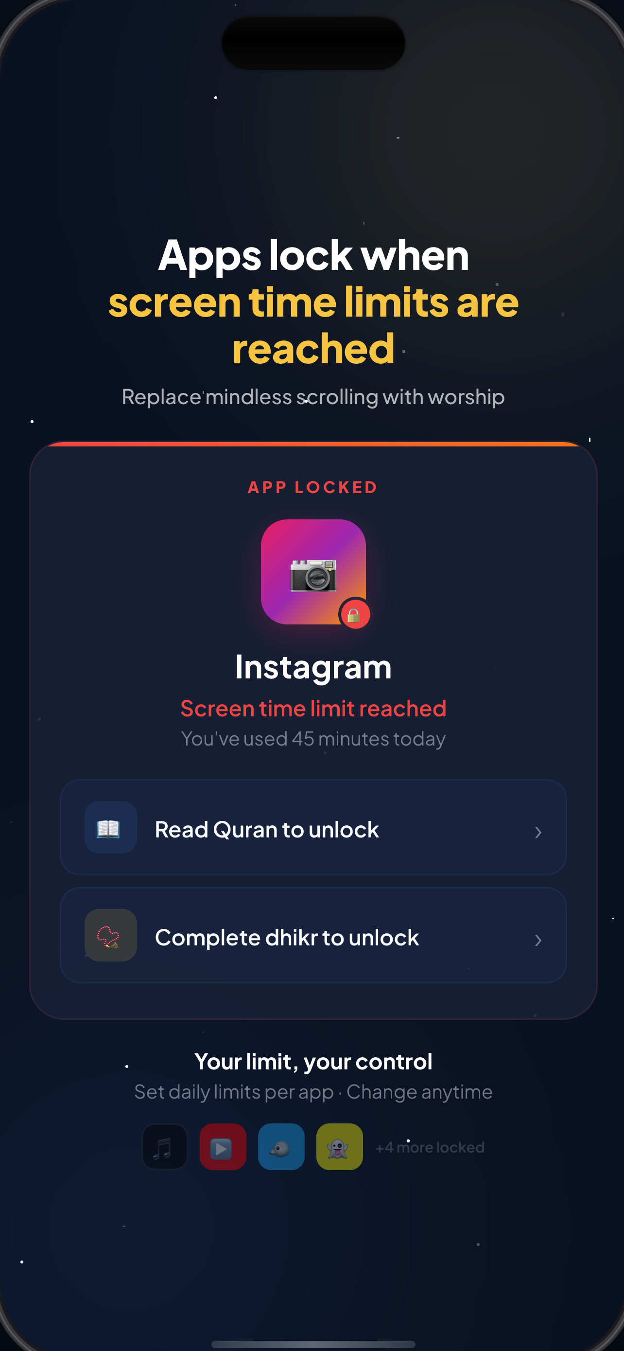 Qif - Prayer & Quran Lock screenshot 3