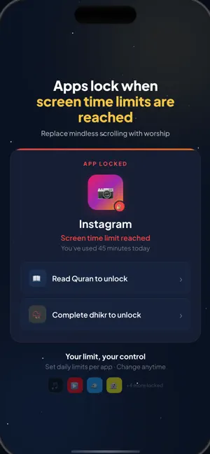 Qif - Prayer & Quran Lock screenshot 3