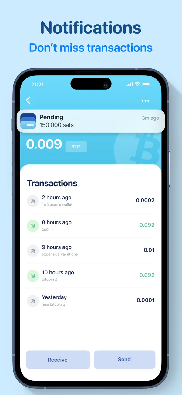 BlueWallet - Bitcoin Wallet iPhone App Screenshot 3 – Finanzen