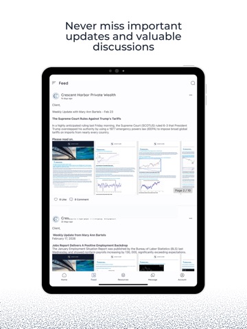 Crescent Harbor Private Wealth iPad screenshot