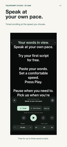 Teleprompt Studio by Sam screenshot 1