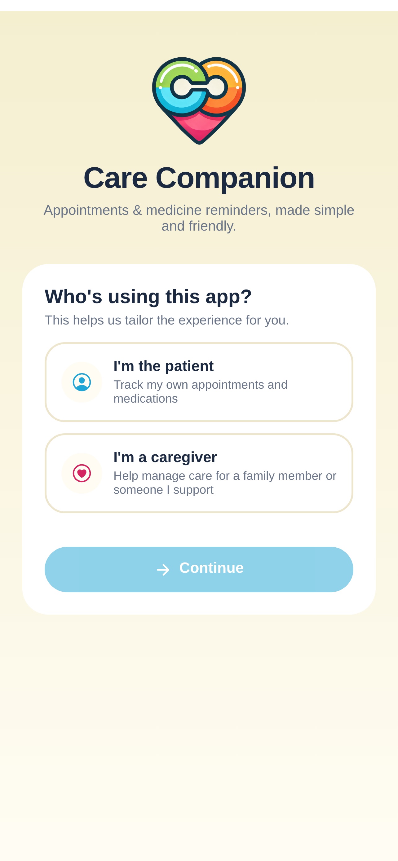Screenshot 1 of CareCompanion - Health Tracker
