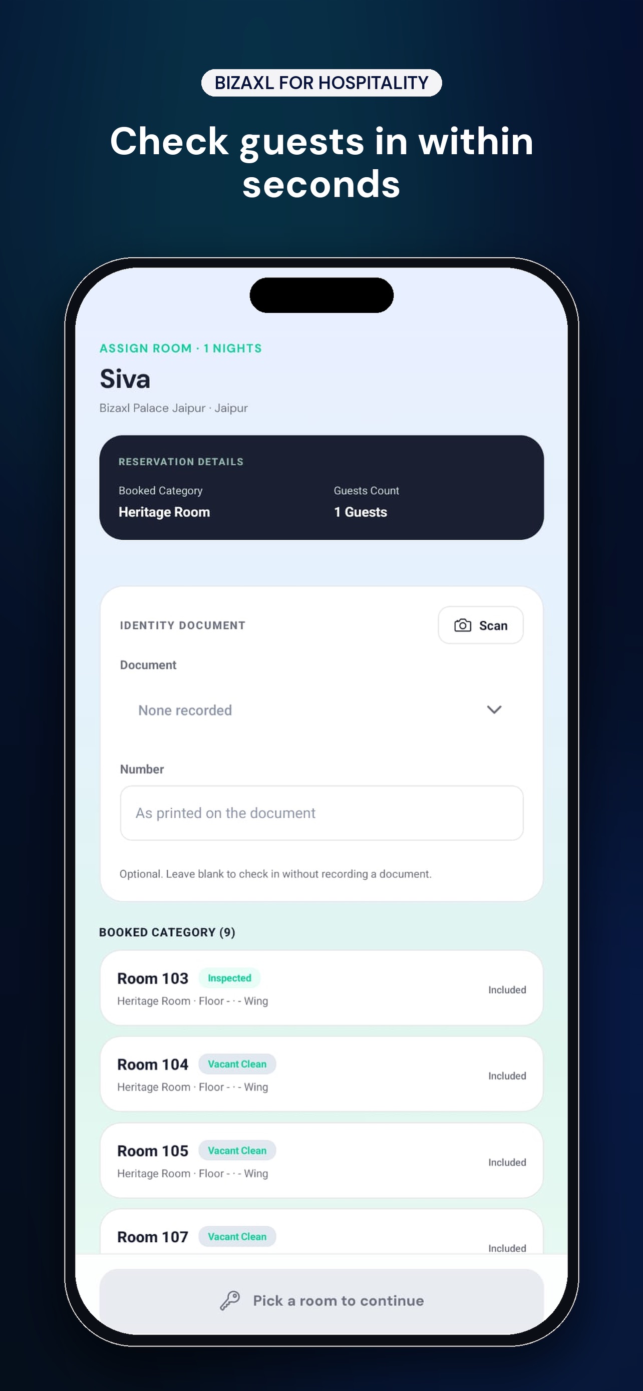 Screenshot 3 of Bizaxl Hospitality Frontdesk