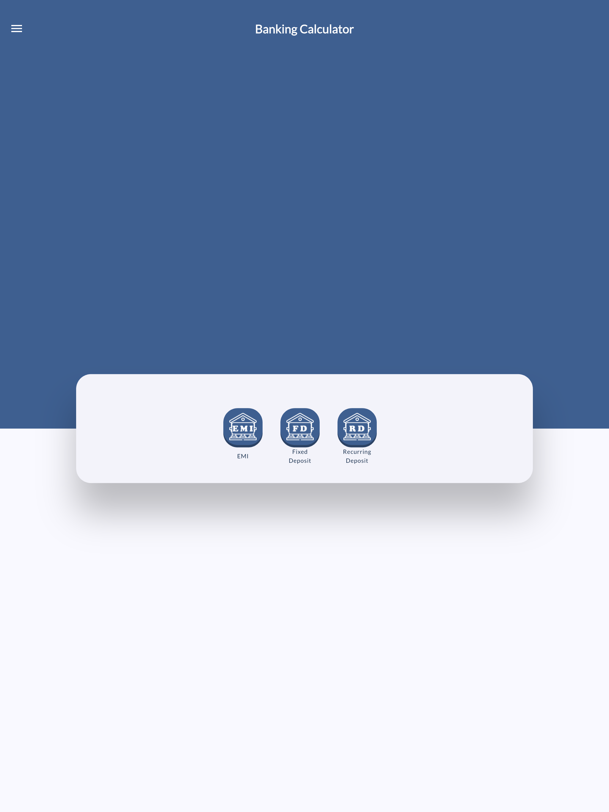 Banking Calculator - EMI FD RD