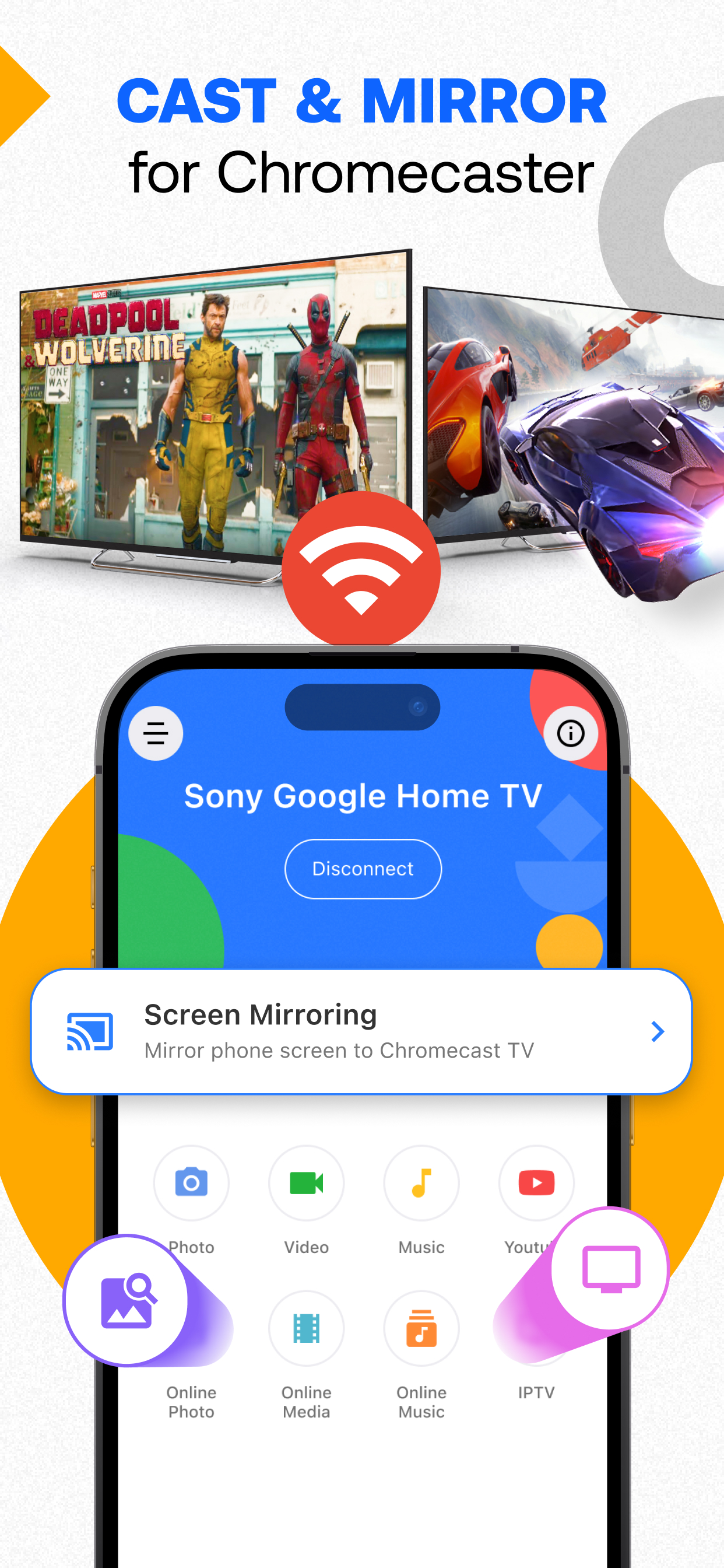 TV Cast, Mirror for Chromecast