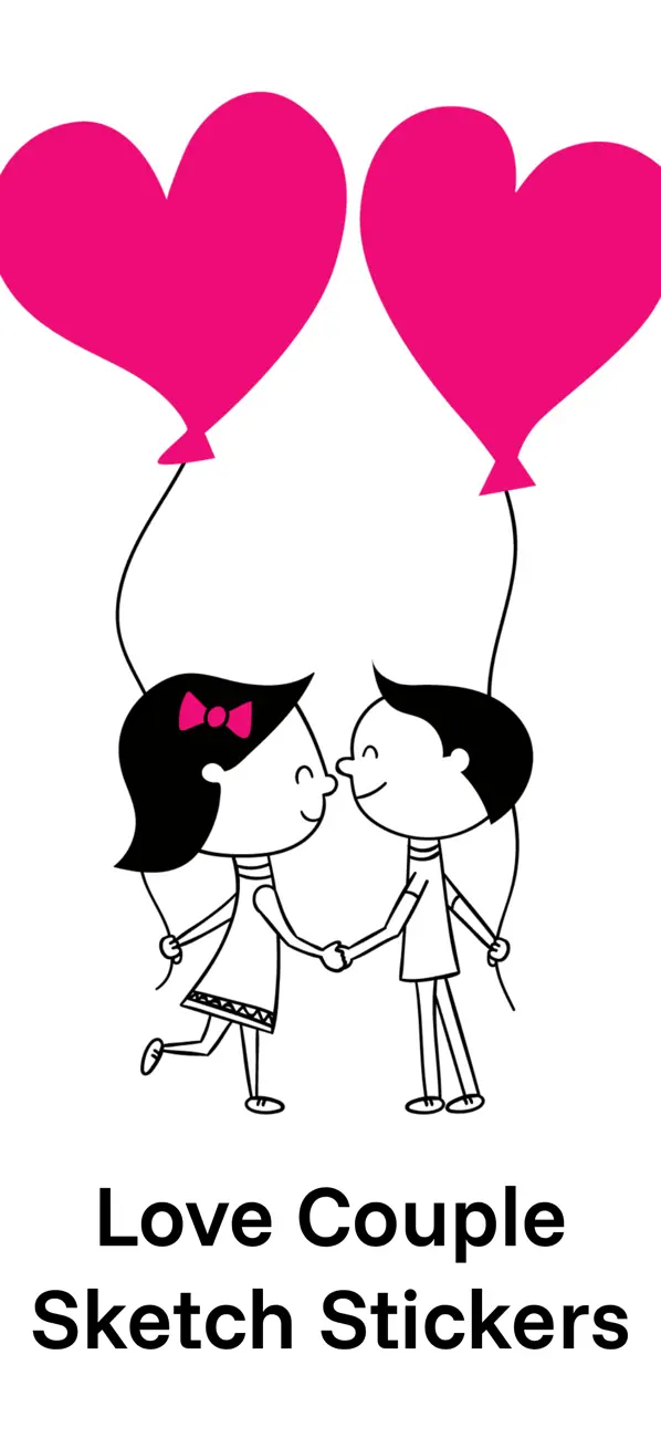 Screenshot #1 pour Love Couple Sketch Stickers