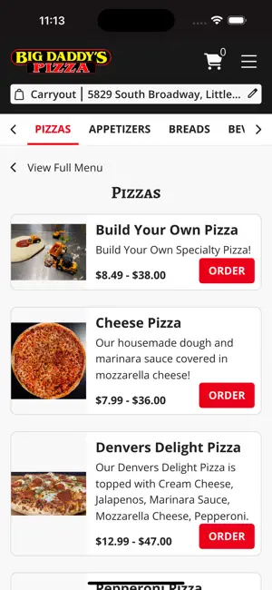 Big Daddys Pizza screenshot 3