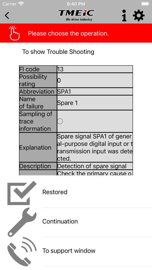 #3. TMdrive-e3 Support (iOS) 由: 東芝三菱電機産業システム株式会社(TMEIC)