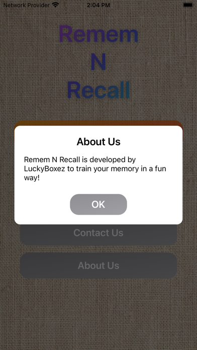 Remem N Recall Screenshot
