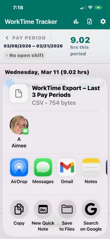 KBL WorkTime Tracker screenshot