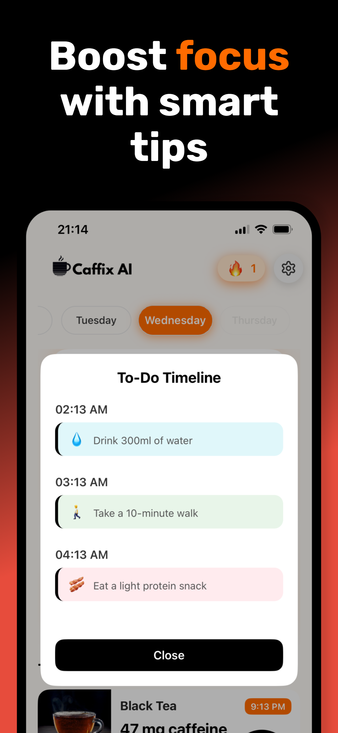 Caffix AI – Caffeine Assistant