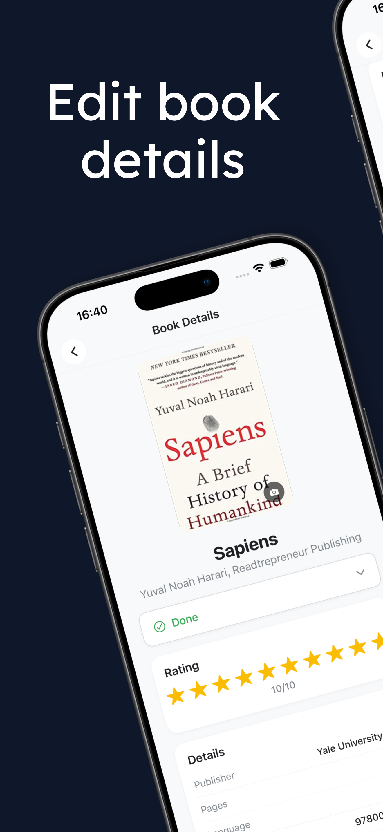 Booklio: Reading Log