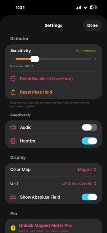 Magnet Meter - Field Detector iPhone screenshot