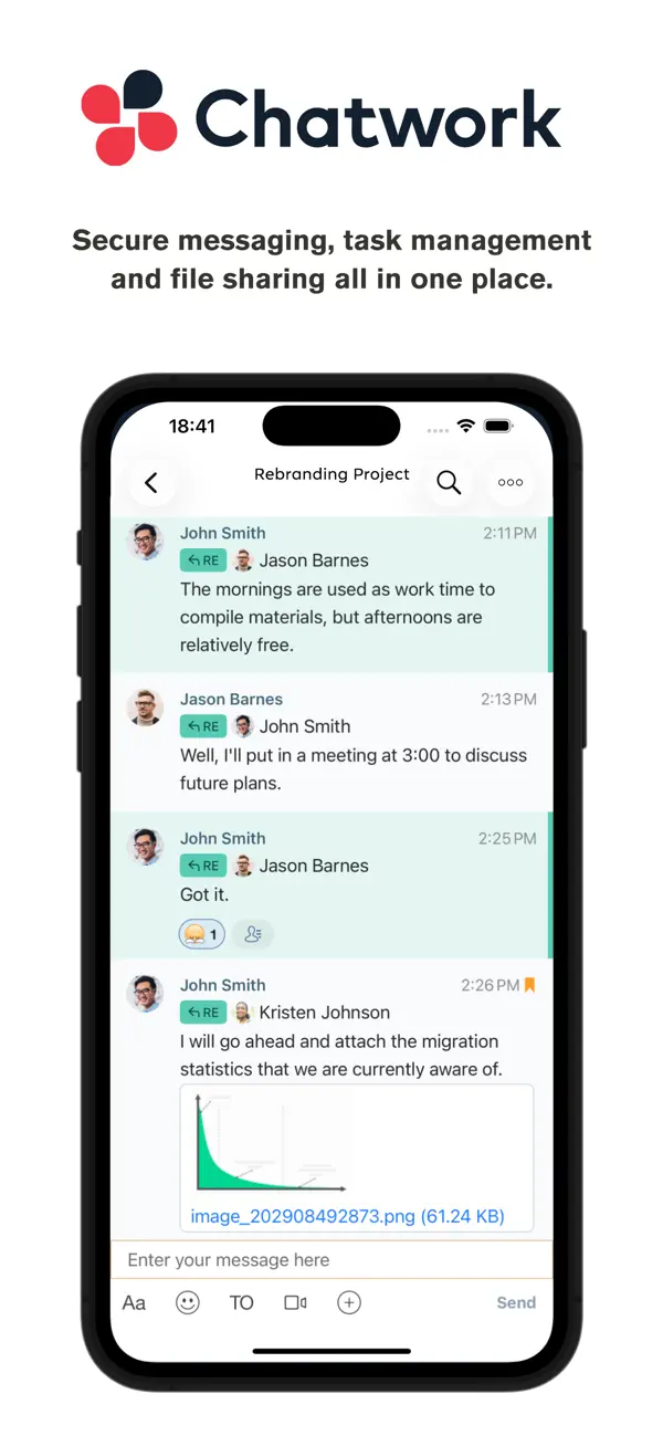 Screenshot #1 pour Chatwork - Business Chat App