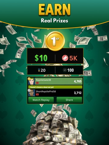 Gin Rummy Cash Online Prizes iPad screenshot