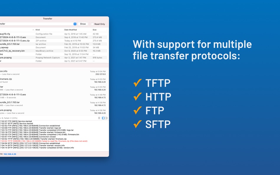#2. Transfer: File Server (macOS) Podle: Intuitibits LLC