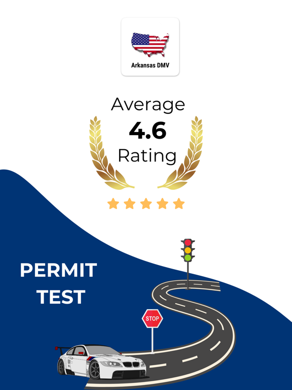 Arkansas DMV Permit Practice iPad screenshot 1 - Education app