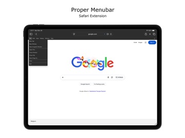 Proper Menubar for Safari iPad screenshot