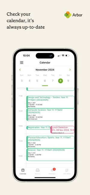 Arbor Student App iPhone screenshot 2