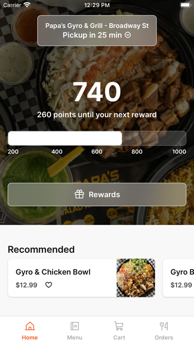 Papa's Gyro & Grill iPhone screenshot 1 - Food & Drink app