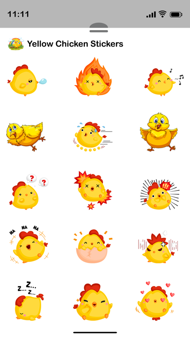 Screenshot #3 pour Yellow Chicken Sticker