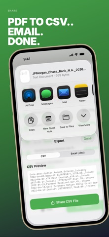 Bank Statement Converter Parse iPhone screenshot