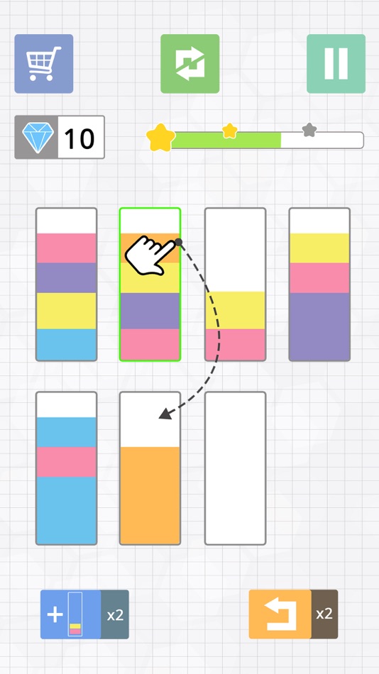 #3. Liquid puzzle : sort the color (iOS) By: PLAYTOUCH