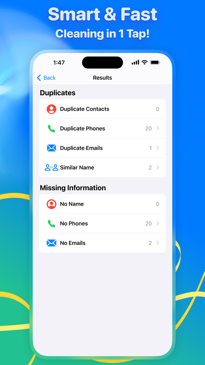 Contacts Backup. Restore.Clean
