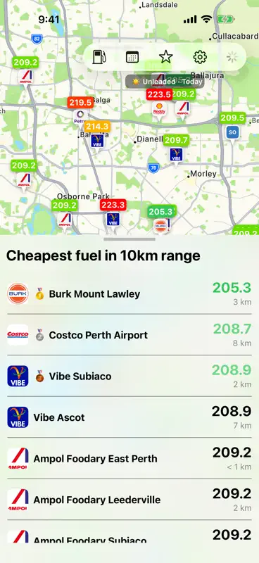 Cheap Fuel WA: diesel & petrol screenshot 2 of 4