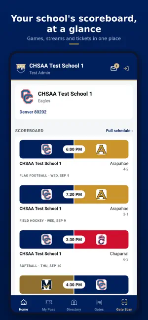 CHSAA screenshot 1