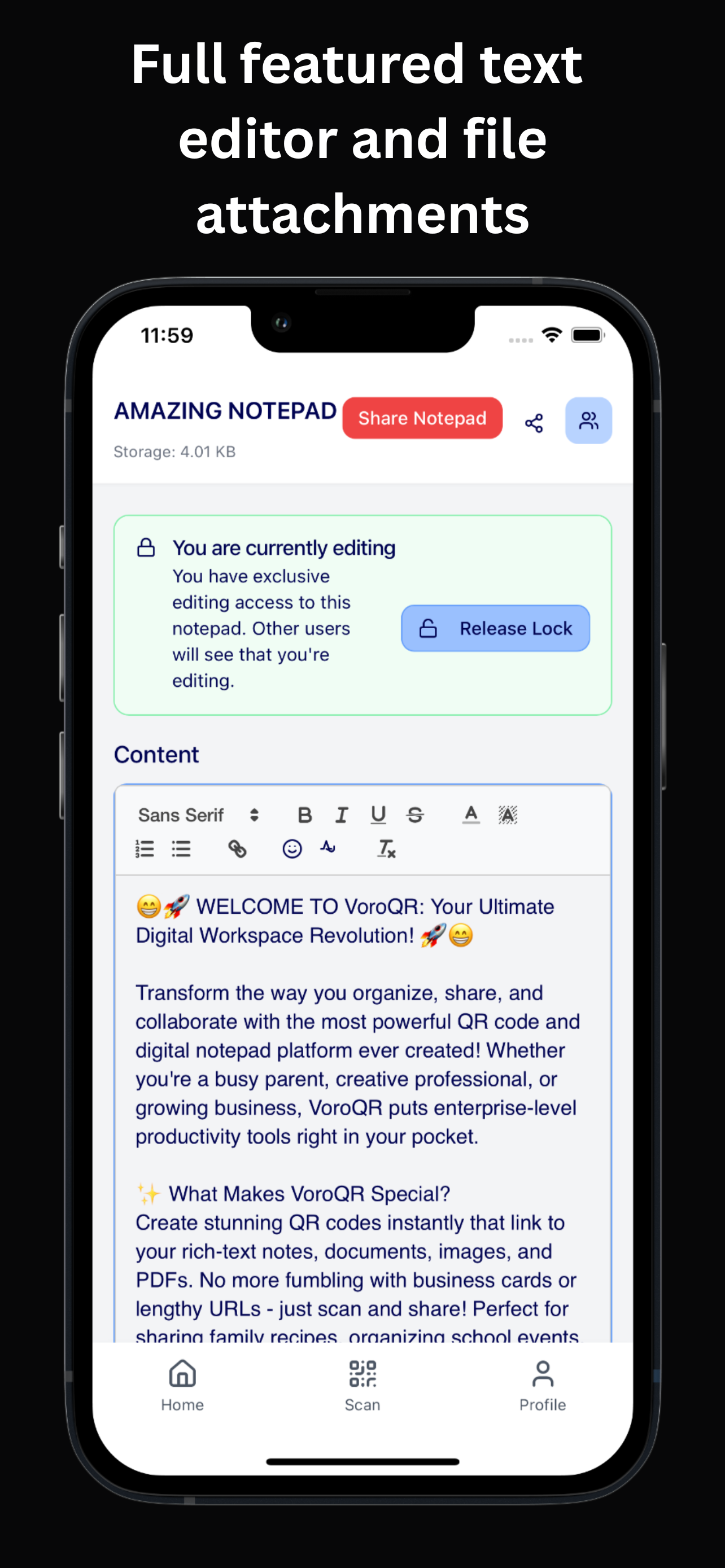 VoroQR : QR Generator, Scanner screenshot 3