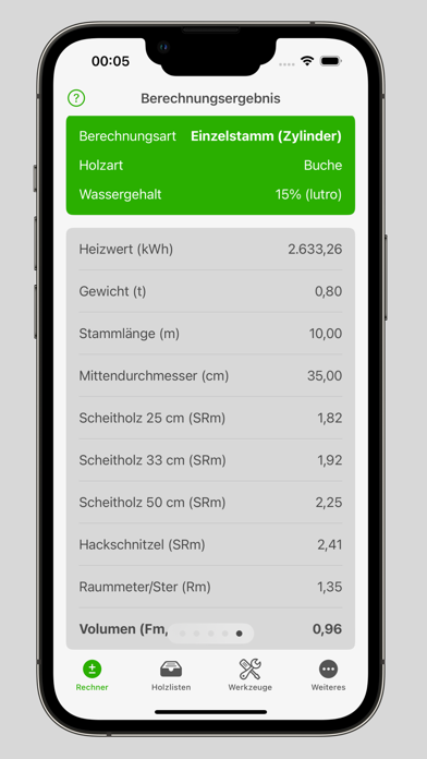 Holzrechner Pro Screenshot