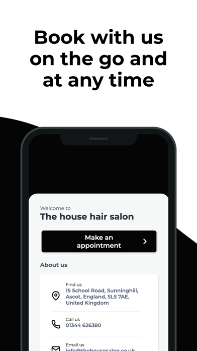 The House Hair Salon app screenshot