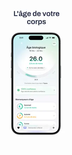 Capture d'écran de Bevel : Coach Santé IA sur iPhone 6