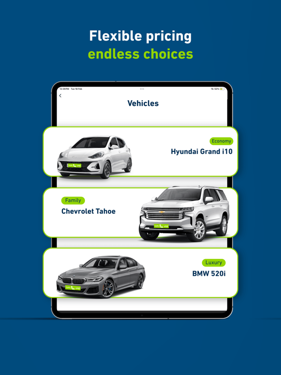 Lumi: Car Rental iPad screenshot 3 - Travel app