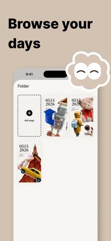 Photo Sticker Diary - PetaDay iPhone screenshot
